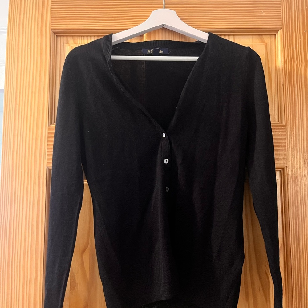 Brooks Brothers Classic Black Knit Cardigan